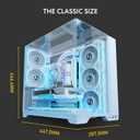 Lian Li O11Vision Compact White-Steel-Tempered Glass ATX Mid Tower Computer Case-Back Connect Support-O11VPW