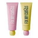 FIX MY CURLS Protein Styling Duo For Curly, Wavy, Dry & Frizzy Hair Frizz Control Silicone Free Curl Defining Cream & Gel 200 g (Pack of 2) Protein Styling Duo