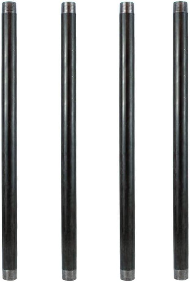 GeilSpace 3/4" 28" Heavy Duty Pre-Cut Grey Metal Pipe, Industrial Steel Fits Standard 3/4 Inch Threaded Pipes and Fittings - Vintage DIY Industrial Shelving (3/4" 28", Grey)