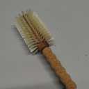 Boar Bristle Round Brush for Blow out with Cleaner Tool for Fine Hair, Blonde Bristles with Cork Handle, 2.8'' Barrel Large Round Boar Bristle Hair Brush for Blow Drying, Add Volume & Shine for Women