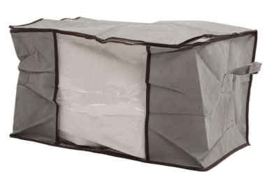 9pcs Quilt Storage Bag Large Blanket Storage Containers Foldable Non Woven Fabrics Clothes Storage for Daily Moving Travel (Grey)