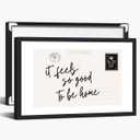 Cute Girly Wall Art Feels So Good To Be Home Vintage Black Postcard Poster Canvas Print Trendy Apartment Aesthetic for Home College Dorm Cool Girl Wall Decor 8x12inch black framed