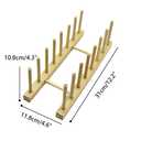 7 Slot Wooden Dish Rack Plates Holder Kitchen Storage Cabinet Organizer for Dish Keep Dry (Natural, 1Pack)