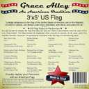 Grace Alley American Flag: 3x5 FT US Flag - 100% Made in USA. Embroidered Stars, Sewn Stripes and Brass Grommets. Fade Resistant, Heavy Duty, Long Lasting Nylon for Outdoor Durability.