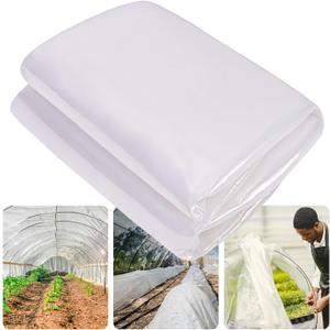 6 Mil Clear Greenhouse Plastic Sheeting,Transparent Plastic Film for Greenhouse, Resistant Polyethylene Film for Farm,Garden (6.5ftx9.8ft)