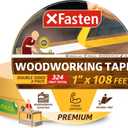 XFasten Double Sided Woodworking Tape 1 Inch x 108 Feet (3-Pack), Residue-Free, Removable Double Sided Woodworking Masking Tape for Wood Template, Mounting Boards MDF Edge Banding, Routing, Anchoring
