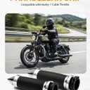 PBYMT 1inch Hand Grips, Cable Throttle Control Handlebar Grips Fit for Harley 96-07 Touring, 08-13 XR, 96-17 Dyna (Except FXDLS), 96-Later XL, 02-17 VRSC