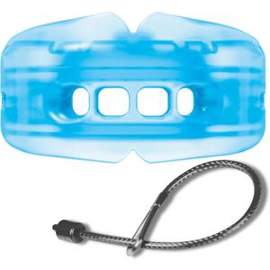 Shock Doctor Braces Football Mouth Guard, Upper & Lower Teeth Protection, Adult/Youth Sizes with Helmet Strap, Mouthguard for Sports, Football, Hockey, Lacrosse, Baseball, Wrestling, More (Adult: 12+ yrs, Blue)