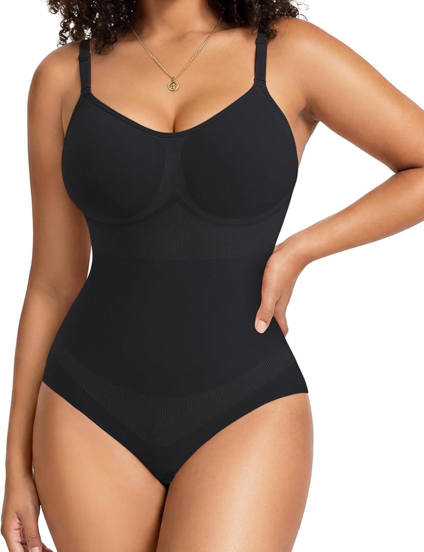Gotoly Shapewear for Women Tummy Control Shapewear Bodysuit Seamless Faja Body Shaper Waist Trainer Body Suit Butt Lifter L