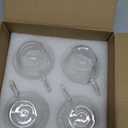 Espresso Cups Set of 4 with Handle, 2.5oz Expresso Coffee Cup, Small Expresso Shot Glasses, Clear Double Wall Insulated Espresso Mugs,Tazas de Cafe Expreso, Suit for Espresso Machine Accessories