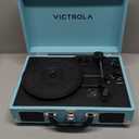 Victrola Journey II (2025 Model)  Bluetooth Suitcase Record Player  Built-in Stereo Speakers with Enhanced Bass, 3-Speed Turntable, Bluetooth Input and Output, RCA & Headphone Outputs (Turquoise)