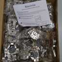 Ravinte 50 Pack 25 Pair 1/2 inch Overlay Cabinet Hinges Soft Close Hidden Door Hinge for Kitchen Cabinet Hinges Stainless Steel Adjustable Hinges Satin Nickel Cabinet Hardware