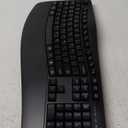 Ergonomic Wireless Keyboard with Wrist Rest, Wave Keys, Comfortable Natural Typing, 2.4GHz Full Size Ergo Wireless Computer Keyboard for Multi-OS, Windows, Mac OS Laptop/PC/Notebook (Black)