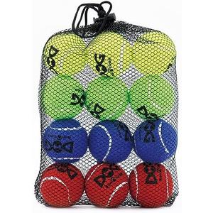 INSUM Tennis Balls for Dogs - 1s Pack 2.0'' Durable Non-Toxic Outdoor Dog Toys Balls with Mesh Bag, SGS Certified, Colorful Fetch Toys, Small Breeds (Non Squeaky)