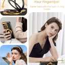 for Motorola Moto G Stylus 5G 2025 Love Heart Kickstand Case with 2X Screen Protector: Luxury Plated Gold Edge Slim Soft TPU Shockproof Protection Case for Moto G Stylus 5G 2025 (Black)