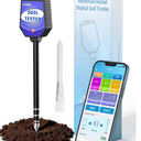 New-8-in-1 Soil Moisture Tester with AAP Monitoring, Soil Moisture pH Meter, Humidity Soil Test Kit for Garden, Farming, Laws, Indoor & Outdoor Plants