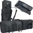 Sutekus Tactical Double Rifle Case, Gun Case, Padded Rifle Storage Backpack Integrated Pistol and Magazine Storage (3 Sizes 2 color)