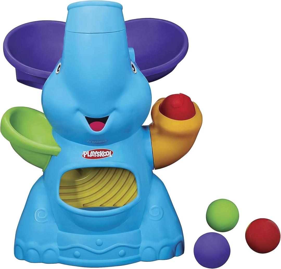 Playskool Elefun Busy Ball Popper Active Toy for Toddlers and Babies 9 Months and Up with 4 Colorful Balls 