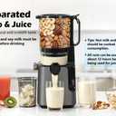 Juicer Machines with 5.8" Large Chute, 2-in-1 Cold Press Juicer for Whole Vegetables and Fruits 400W, Masticating juicer Easy to Clean Juice Extractor Machine for Making Nut Mike, Juice, Premium Gray