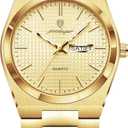 Poedagar Man Wristwatch Fashion Business Luminous Waterproof Date Week Men Clock Stainless Steel Casual Men's Quartz Watches