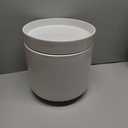 Aveyas 10 inch Ceramic Planter Pot with Drainage Hole and Saucer - Suitable for Indoor and Outdoor Use, Modern Planters for House Garden Flower Tree Snake Monstera Plants (10", Glossy White)