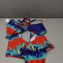 Viottiset Women's Halter 2 Piece Swimsuit Brazilian High Cut Bikini Set Sexy Push Up,  Size XL