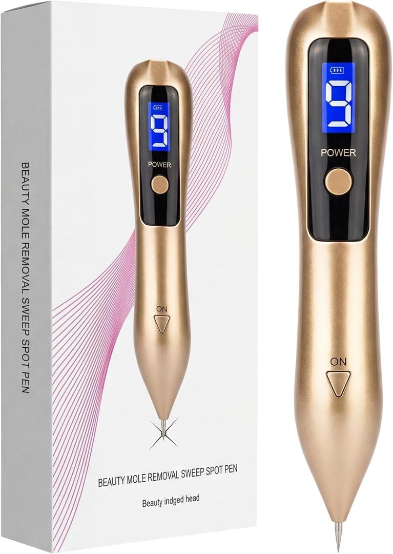 USB Rechargeable Skin Tag Remover Pen - 9-Speed Professional Mole Wart Removal Tool, LCD Display & Safety Lock, Painless Spot Remover for Face Body