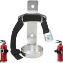 Fire Extinguisher Mount,Wall Hanging Bracket,Fire Extinguisher Holder for Home, Car, RV, Truck, Mini Fire Extinguishers (2.5LB Stainless Steel 1Pcs)