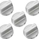 Stainless Steel W11366438 Stove Knobs Replacement Parts for Whirlpool Gas Range Oven Knob WCG55US6HS00 WCG55US6HS Metal Cooktop Knob WCG77US0HS WCG97US0HS05 Electric Stove Top Knobs 5 Pcs