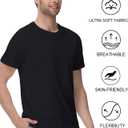 wirarpa Men's Cotton Undershirts Tee Short Sleeve Crew Neck Classic T-Shirt for Men 2 Pack (Gray, L)