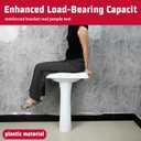 Plastic Pedestal Sink small Bathroom Pedistal Sinks Set 19.6"x15.3"x31.5"H No-Drill Installation Self-Adhesive Wash basin with Faucet Hole for Lavatory Room Column Wash Basin Rv Sink for Home Garage