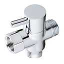 Sneatup Solid Brass 3-way G1/2 Shower Diverter Chrome Plating