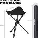 OUTSKIRT Folding Tripod Stools Portable Camping Stools 2 Pack Extra Tall for Adults Tall Lightweight Camping Stool Tripod Chairs for Fishing Hiking Backpacking