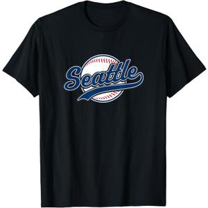 Seattle Tee Vintage Baseball Throwback Retro Design T-Shirt 2T