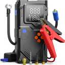 PAULINN Jump Starter with Air Compressor, 150PSI 6000A Car Jumper Starter Portable(All Gas/10L Diesel) with Tire Inflator, 12V Charger Booster