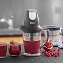 Ninja QB1004 Blender/Food Processor with 450-Watt Base, 48oz Pitcher, 16oz Chopper Bowl, and 40oz Processor Bowl for Shakes, Smoothies, and Meal Prep,Black