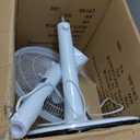 Amazon Basics 16" DC Motor Standing Floor Fan, 12 Speed with Remote, 3 Breeze Modes, Dual-Layered Blades (10 Blades), Timer, Energy Efficiency and Quiet DC Motor (28W), White