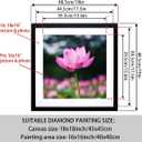 Mxtallup 40x40 Diamond Painting Frames Picture Wood,Display Pictures16x16 Inch/ 40x40 cm with Mat or 18x18 Inch/45x45cm Without Mat, Diamond Embroidery Photo Frame Diamond Art frames Black (TK007)