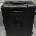 Zipperless Luggage, 22.4x15.4x9.4 Aviation Certified, Polycarbonate Aluminum Hardshell, Expandable Carry-On Luggage with Spinner Wheels, Hardshell Luggage, 20 Inch Cabin (black)