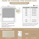 AOSKY No Drill Cordless Light Filtering Cellular Shade 46" W x 48" H Beige