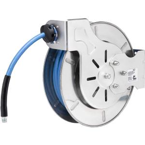 Hose Reel, Open, Stainless Steel, 1/2" X 35' Hose