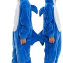 HSCTEK Fuzzy Teddy Fleece Child Onesies Pajamas - Kids Long Sleeve Zip Up Hooded Blanket Sleep - One Piece Costume