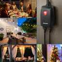 DEWENWILS Outdoor Dimmer for String Lights, 125V, 100FT Remote Control Range, Waterproof Plug- in Dimmer for Dimmable LED/Tungsten Bulbs