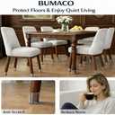BUMACO 40Pcs Chair Leg Floor Protectors Chair Leg Protectors for Hardwood Floors Silicone Pads Covers to Protect Floors Universal L Clear Fit (1-5/16"~2")