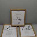 Houmury Set of 3 Framed Farmhouse Bible Verses Wall Decor Sign 11x14 Christian Faith Scripture Wall Art for Home Living Room Bedroom Wall Decor (11"x14" Brown)