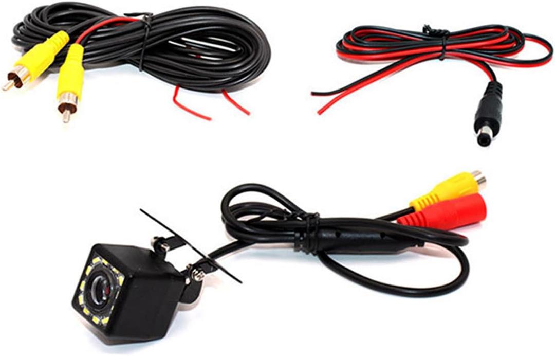 Backup Camera for Car, 170 Wide Angle Rearview Reversing Parking Camera, HD 12 LED Night Visions Waterproof Reverse Camera, Universal for SUV, Sedan, Truck and More