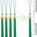 Yaomiao 14 Pieces 2026 Year Charm Graduation Tassel Academic Graduation Hat Tassel with Decoration for Graduates Ceremonies Parties Accessories(Green)