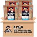 Quaker Organic Quick Cook Oatmeal, Breakfast Cereal, Non-GMO Project Verified, 24 Oz (Pack of 4) Best before 03/03/27
