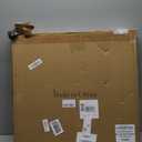 25 x 25 inches Luxury Leather Square Oversized Service Tray, Ottoman & Coffee Tray for Family Dinner, Out-of-House Picnic & Party 25 inch Black