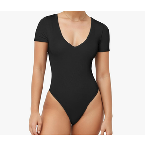 YUSHOW Women's Bodysuit Tops Short Sleeve Shapewear for Women L